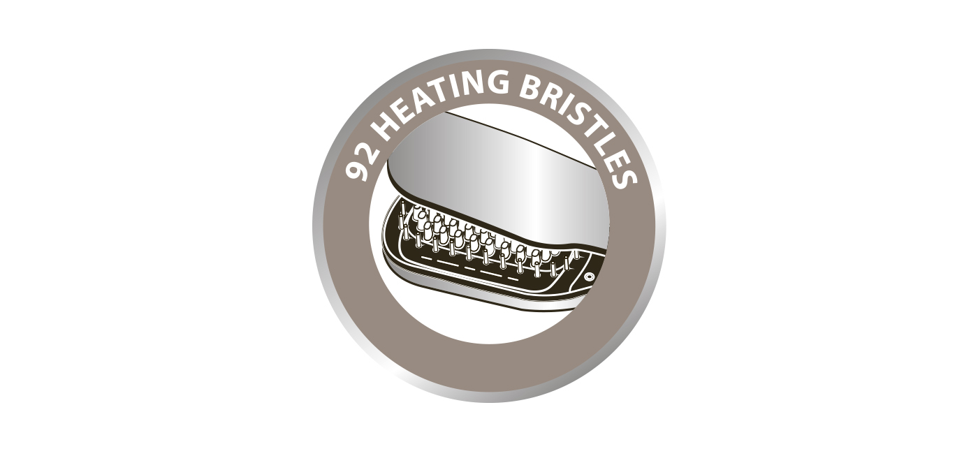 92 HEATING BRISTLES FOR A SMOOTH STRAIGHT